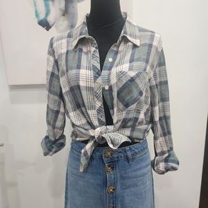 [Daytrip] NWTO- BOHO- cutest plaid ever!! Size XL, Daytrip- button down Shirt.